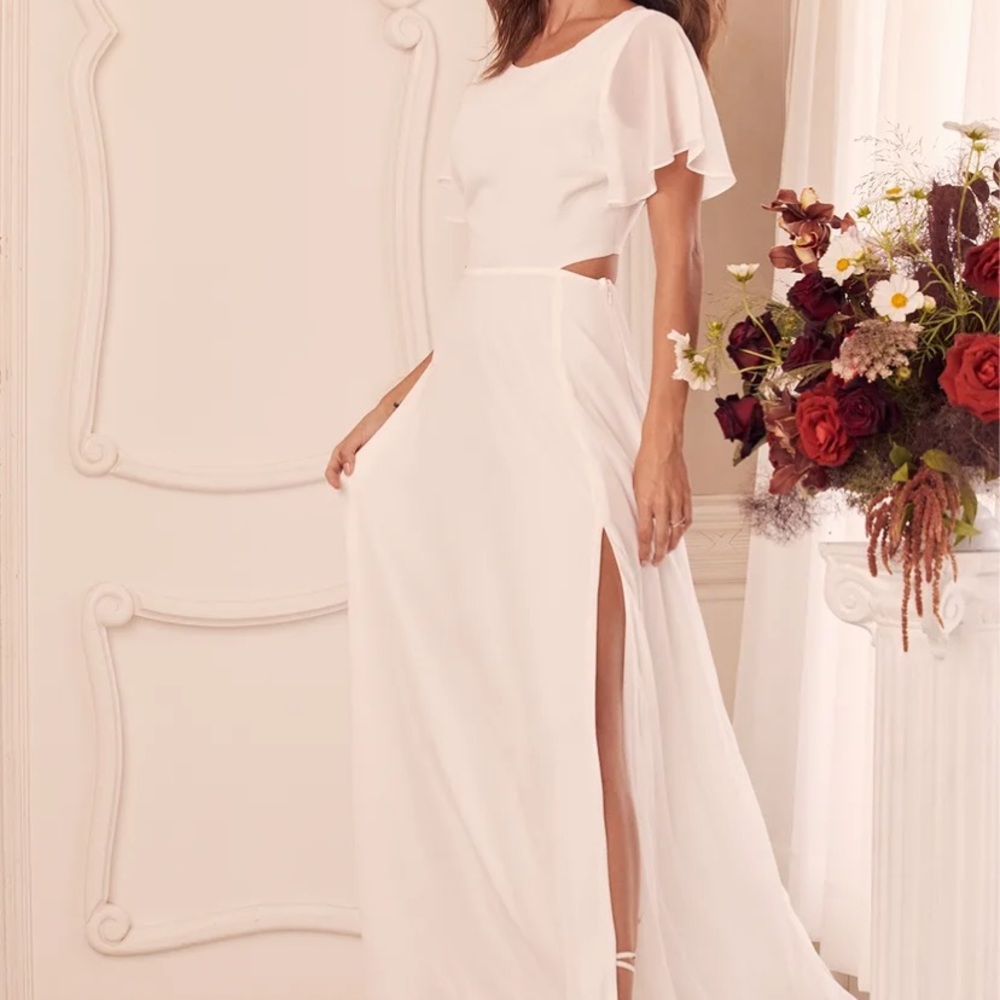 NWT Lulus Garden Bliss white maxi dress. - Picture 2 of 6